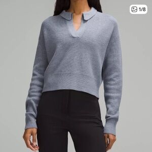 lululemon athletica collared merino wool sweater